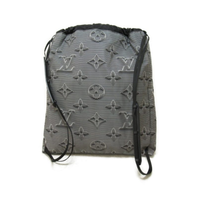 LOUIS VUITTON Drawstring Backpack Gray Textile [embossed Monogram material] M44940 - Logoexplore - Image 2