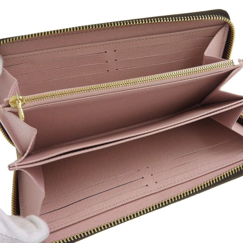 Louis Vuitton Damier Zippy Wallet Round Zipper Long Rose Ballerine N60046 - Logoexplore - Image 5