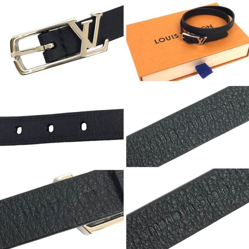 Louis Vuitton Brasserie Neogram Bracelet M6257D Black Silver Size 19 - Logoexplore - Image 3