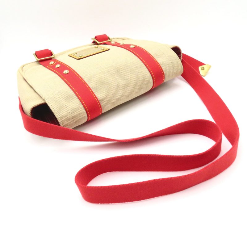 LOUIS VUITTON Buzzus PM Beige Red canvas Antigua M40041 - Logoexplore - Image 5