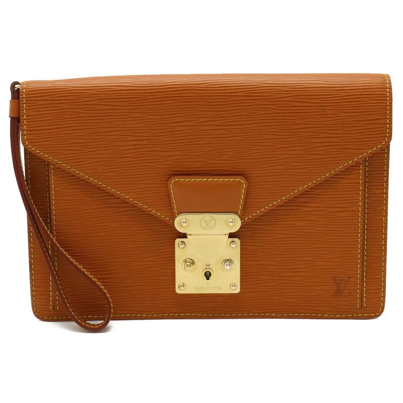 LOUIS VUITTON Epi Serie Dragonne Second Bag Clutch Leather Zipang Gold Key Missing M52618 - Logoexplore