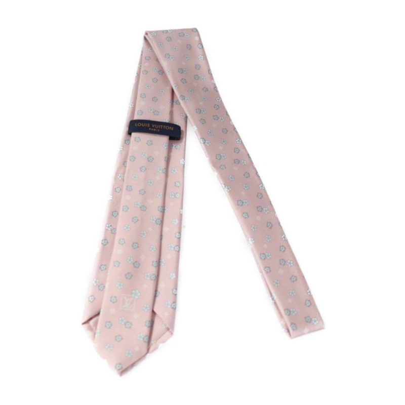 LOUIS VUITTON Cravat Ibiscus tie M71755 silk pink flower total pattern - Logoexplore - Image 3