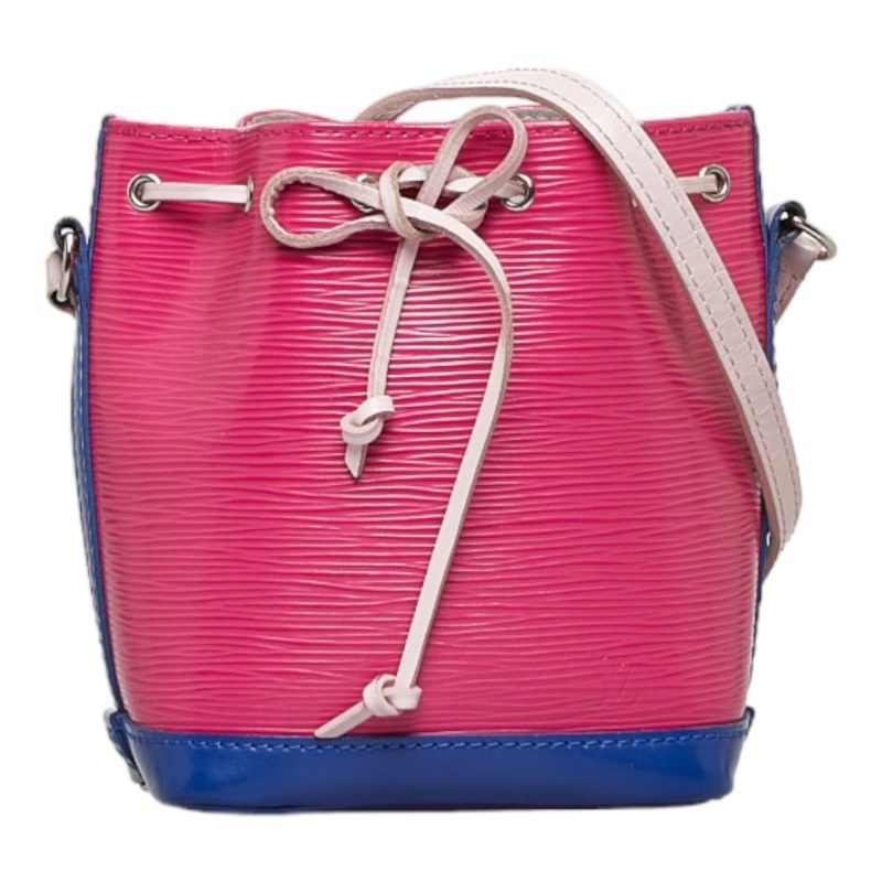 LOUIS VUITTON Epi Nano Noe Shoulder Bag M42502 Pink Navy PVC Leather Women's - Logoexplore