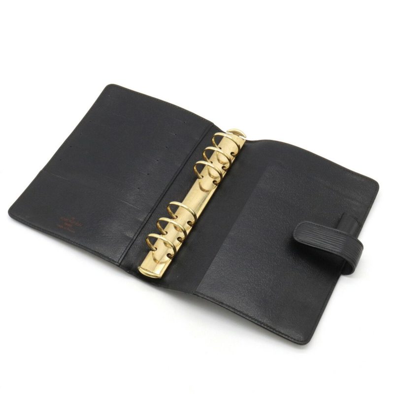 LOUIS VUITTON Epi Agenda MM Notebook Cover 6 Holes Leather Noir Black R20042 - Logoexplore - Image 4