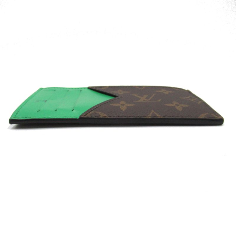 LOUIS VUITTON Coin card holder Brown Green Monogram macassar PVC coated canvas M81627 - Logoexplore - Image 4