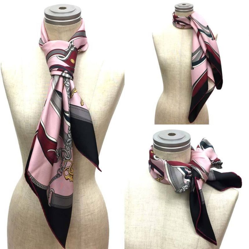 LOUIS VUITTON Carre All The Straps M76653 Scarf 100% Silk Rose Pink - Logoexplore - Image 3