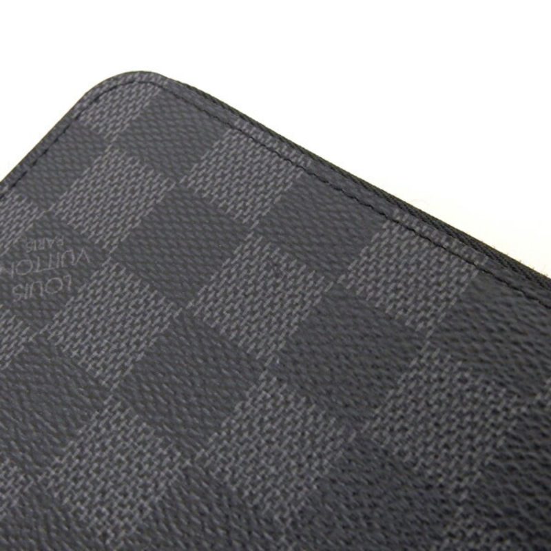 LOUIS VUITTON Damier Graphite Zippy Organizer Round Zipper Long Wallet N63077 Black Men's - Logoexplore - Image 5