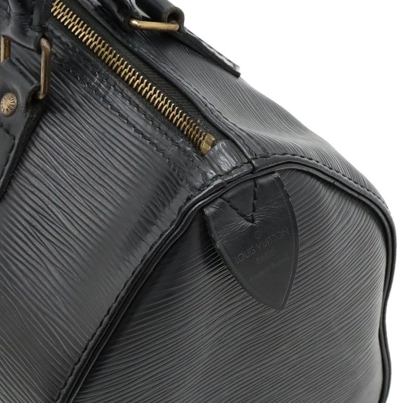 LOUIS VUITTON Epi Speedy 25 Handbag Boston Bag Leather Noir Black M43012 - Logoexplore - Image 7