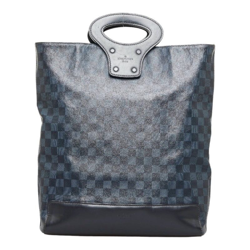 LOUIS VUITTON Damier Cobalt Tote NS Handbag Shoulder Bag N51100 Navy PVC Leather Women's - Logoexplore - Image 4