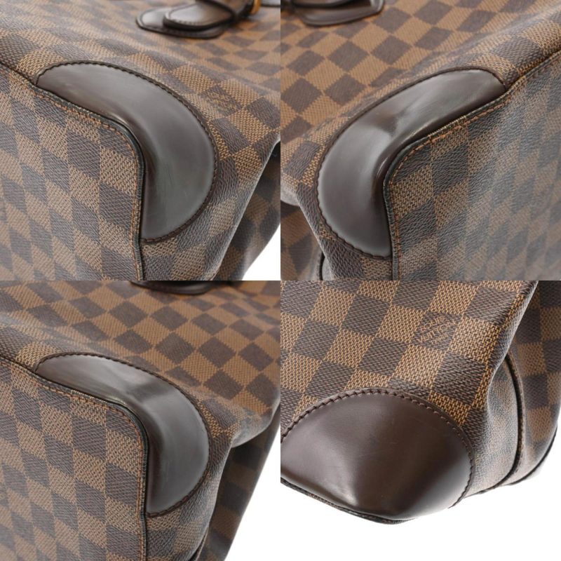 LOUIS VUITTON Damier Hampstead MM Brown N51204 Women's Canvas Handbag - Logoexplore - Image 9