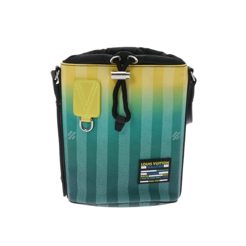 LOUIS VUITTON Damier Stripe Sac Marant Green/Yellow M59920 Shoulder Bag - Logoexplore