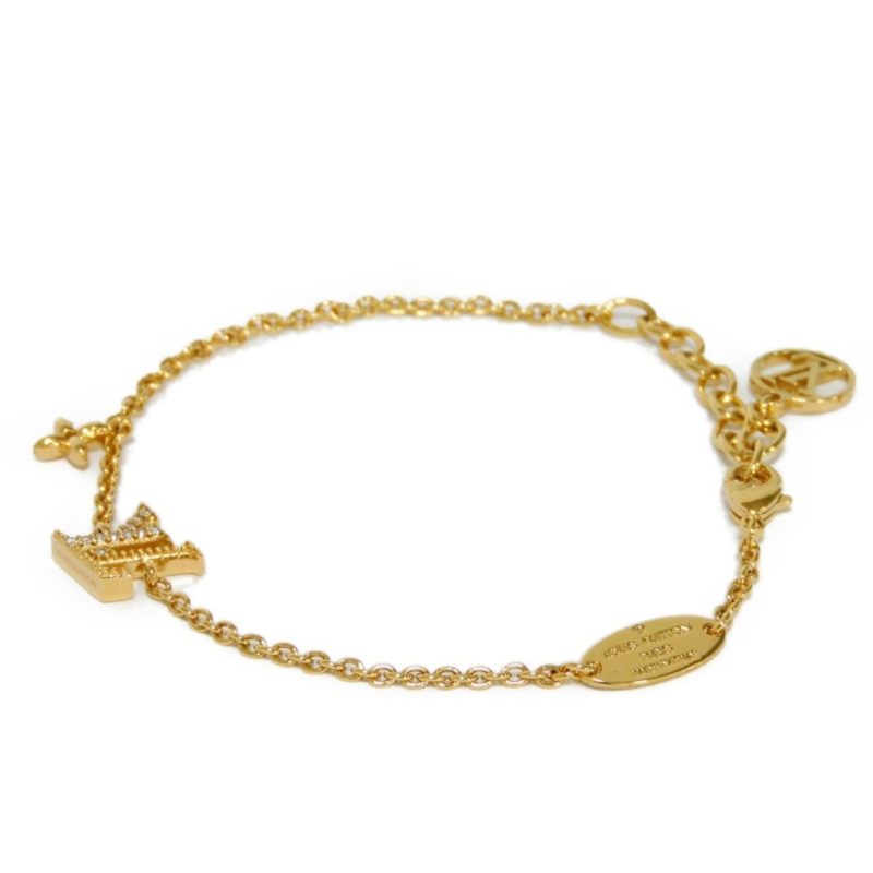 LOUIS VUITTON Bracelet LV Iconic Circle Strass Gold Monogram Flower Clear M00587 Women's Accessories Jewelry - Logoexplore - Image 2