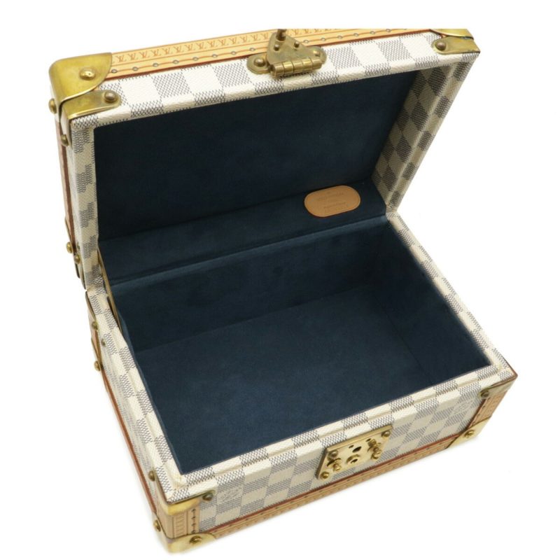 Louis Vuitton Damier Azur Coffret Tresor 24 Makeup Box Case Hard Trunk SP Order - Logoexplore - Image 5