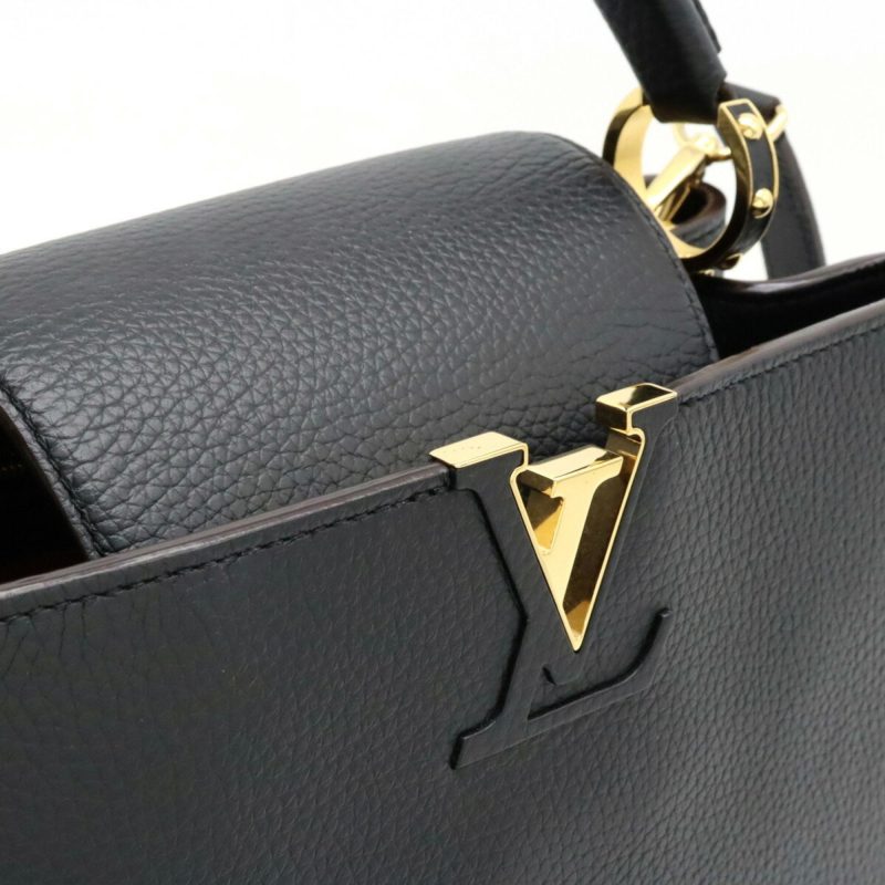 LOUIS VUITTON Capucines MM Handbag Shoulder Bag Taurillon Leather Black M42259 - Logoexplore - Image 8