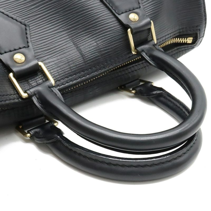 LOUIS VUITTON Epi Speedy 25 Handbag Boston Bag Soft Leather Noir Black M59232 - Logoexplore - Image 4