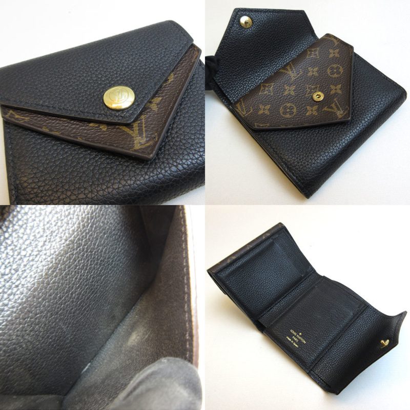 Louis Vuitton Duble V Compact Noir Brown Mini Wallet Tri-Fold Ladies Calf Monogram M64420 - Logoexplore - Image 4
