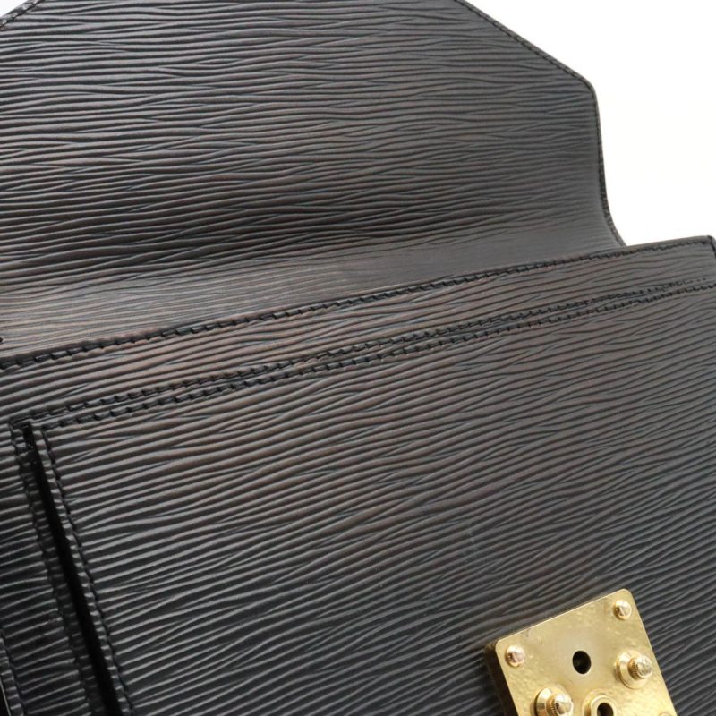 LOUIS VUITTON Epi Pochette Serie Dragonne Second Bag Noir Black Key Missing M52612 - Logoexplore - Image 7