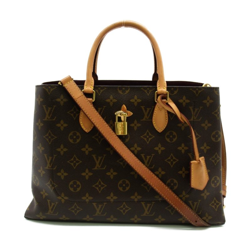 LOUIS VUITTON Flower tote Tote Bag Brown PVC coated canvas M43551 - Logoexplore