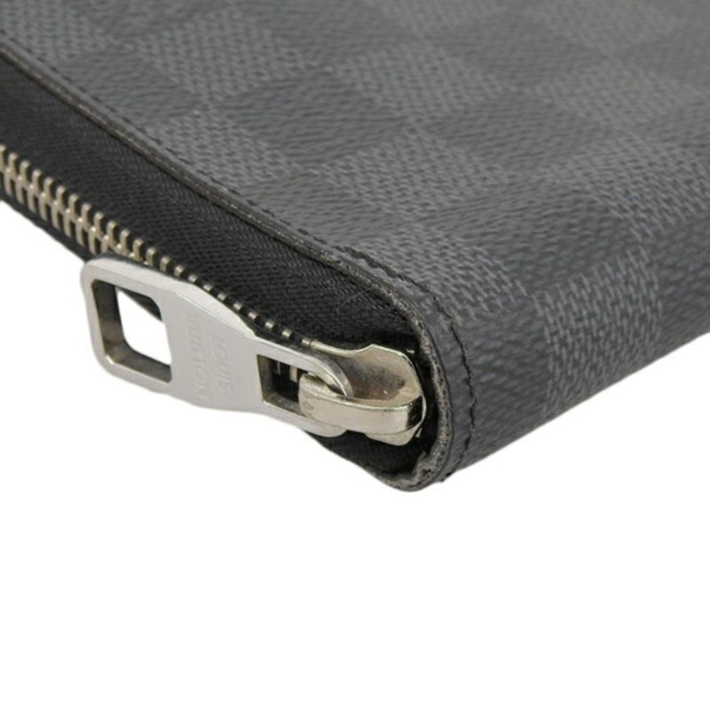 LOUIS VUITTON Damier Graphite Zippy Organizer Round Zipper Long Wallet N63077 Black Men's - Logoexplore - Image 3