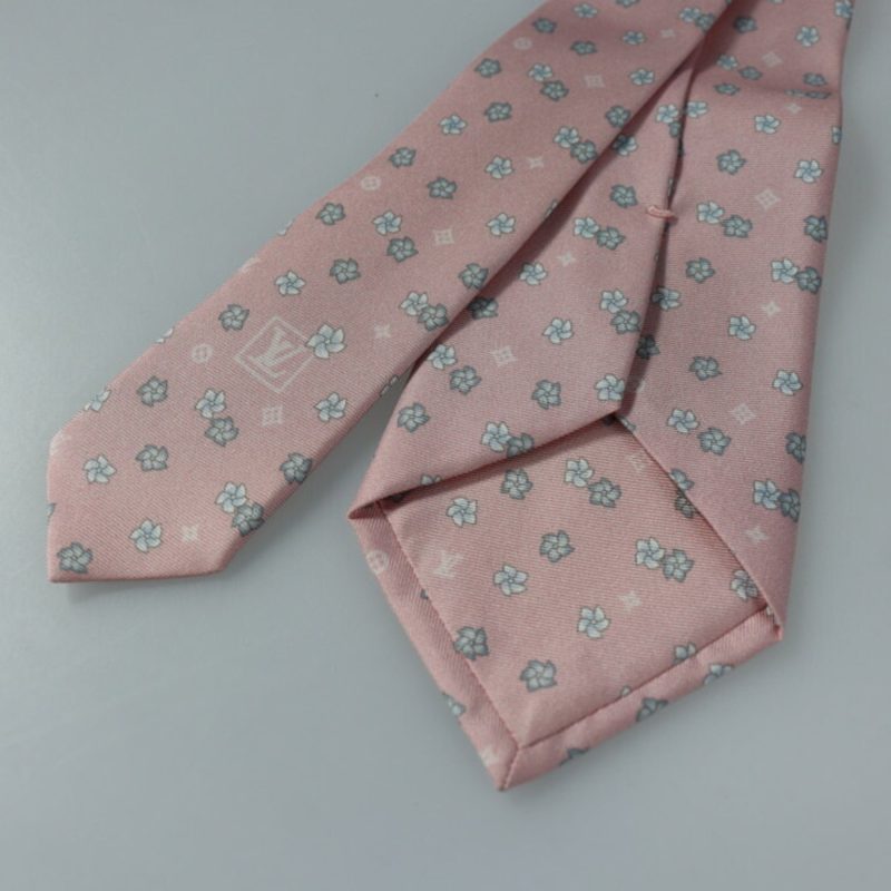 LOUIS VUITTON Cravat Ibiscus tie M71755 silk pink flower total pattern - Logoexplore - Image 4