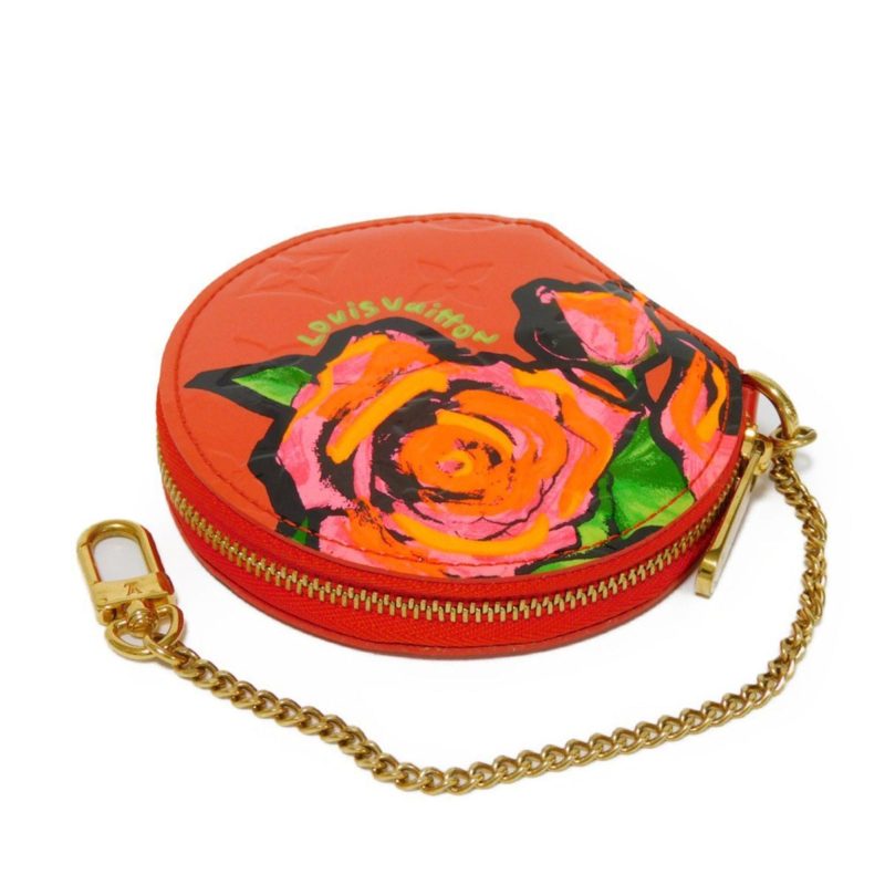 LOUIS VUITTON Coin Case Porte Monet Chapeau Embossed Patent Monogram Vernis Rose Orange Sunset M93691 Women's Wallet - Logoexplore - Image 4