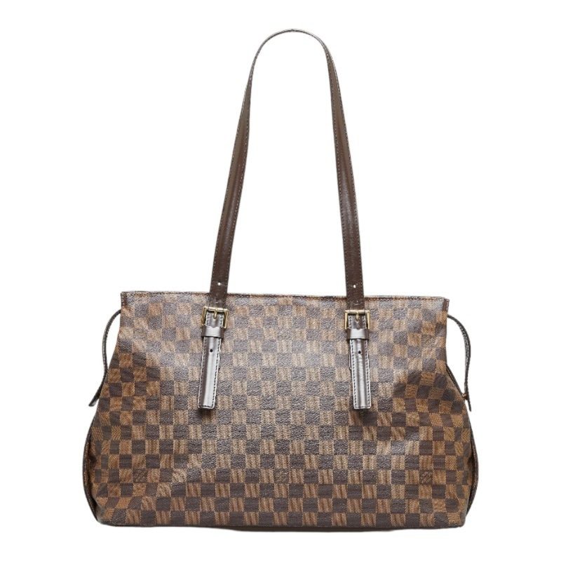 LOUIS VUITTON Damier Chelsea Tote Bag Shoulder N51119 Brown PVC Leather Ladies - Logoexplore - Image 3
