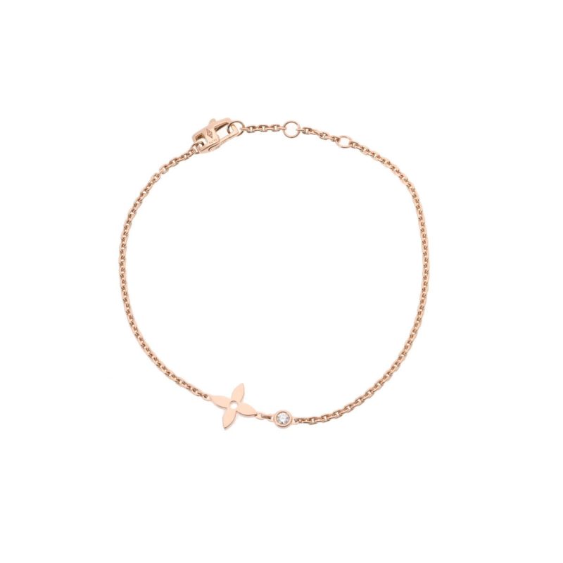 Louis Vuitton Brasserie Idile 1P Diamond Q95245 Ladies K18 Pink Gold Bracelet - Logoexplore
