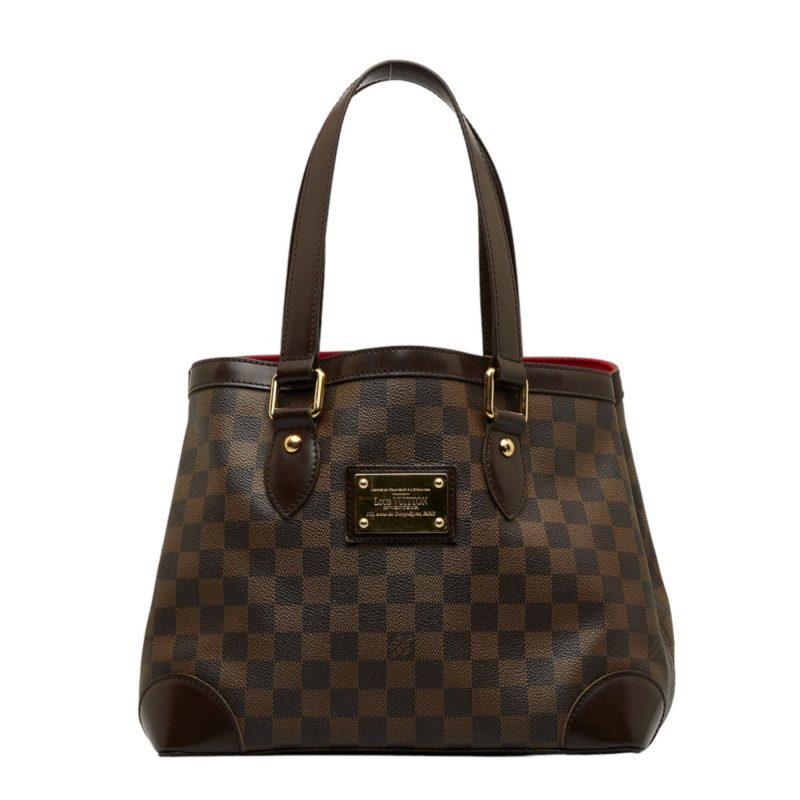 LOUIS VUITTON Damier Ebene Hampstead PM Tote Bag N51205 Brown PVC Leather Women's - Logoexplore