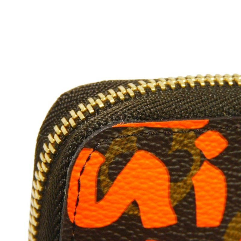 LOUIS VUITTON Coin Case Zippy Purse Orange Round Zipper Monogram Graffiti M93708 Men's Women's Wallet - Logoexplore - Image 10