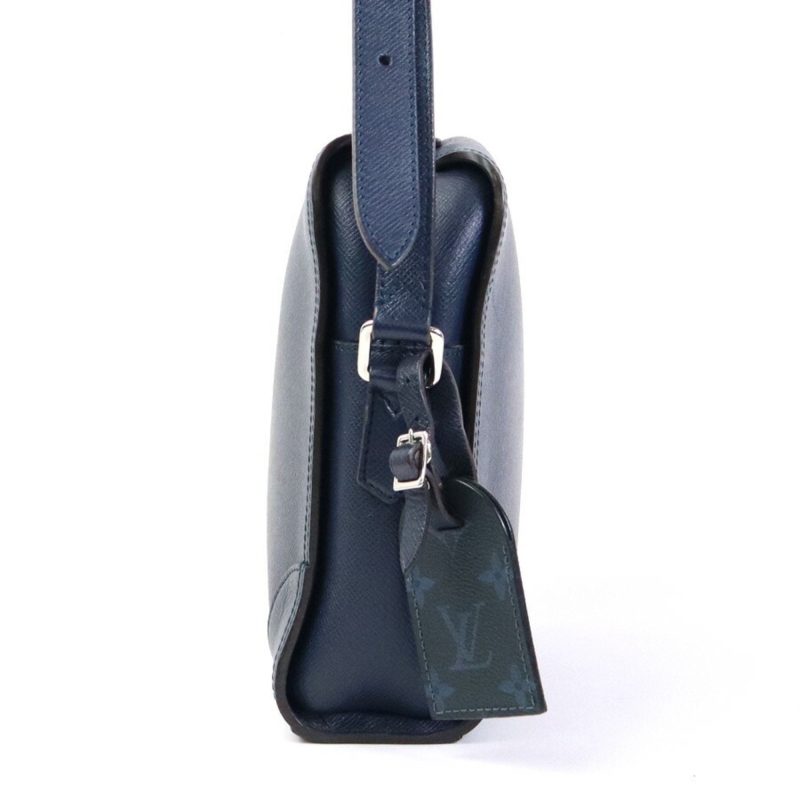 LOUIS VUITTON Crossbody Shoulder Bag Taiga Nikolai Messenger PM Indigo Blue Men's M31021 - Logoexplore - Image 2
