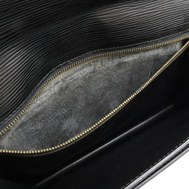 LOUIS VUITTON Epi Pochette Serie Dragonne Second Bag Noir Black Key Missing M52612 - Logoexplore - Image 6