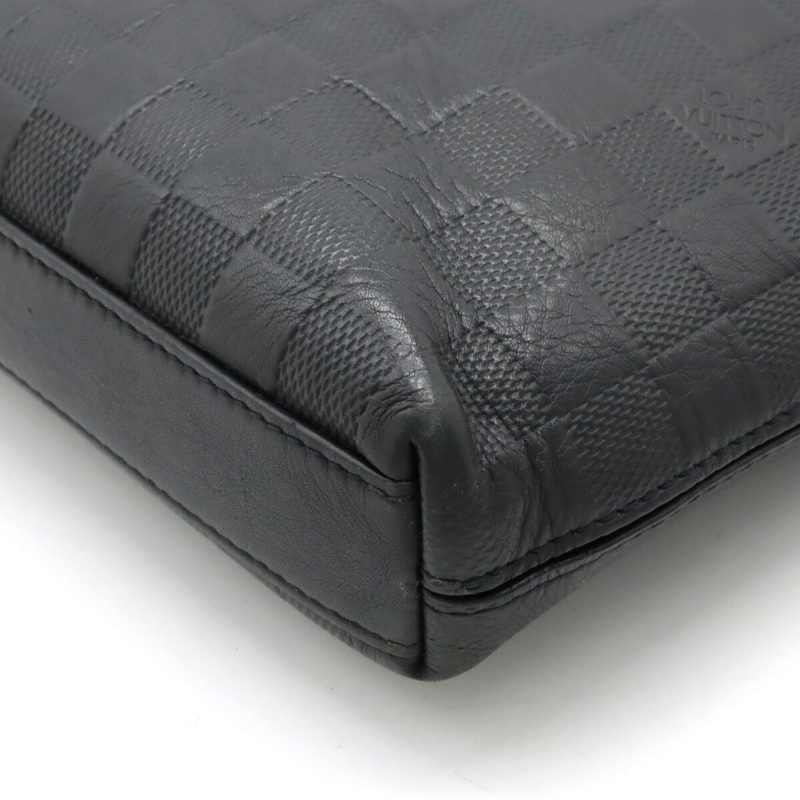 LOUIS VUITTON Damier Infini Pochette District Shoulder Bag Onyx Black N23355 - Logoexplore - Image 3