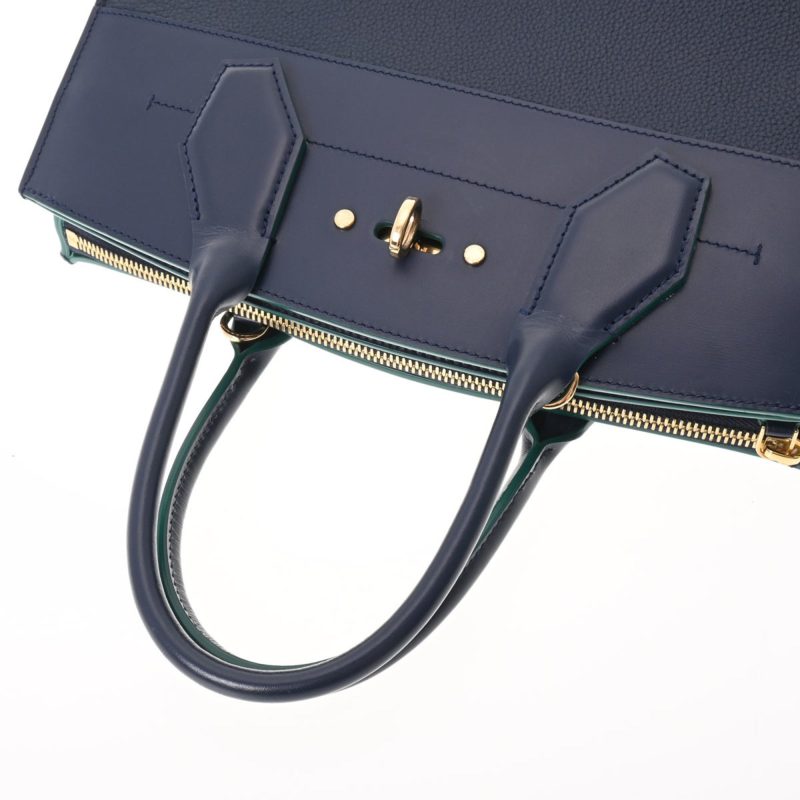 LOUIS VUITTON City Steamer MM Navy/Green Women's Leather Bag - Logoexplore - Image 3