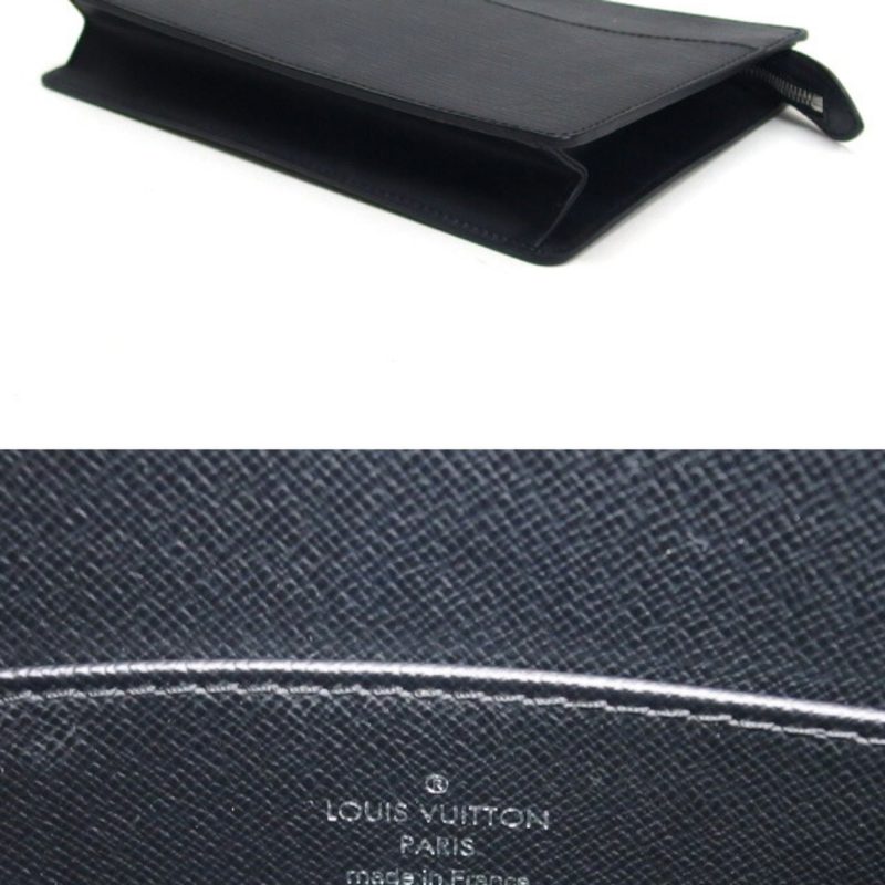 LOUIS VUITTON Epi Pochette Homme Clutch Bag Black M52522 - Logoexplore - Image 3