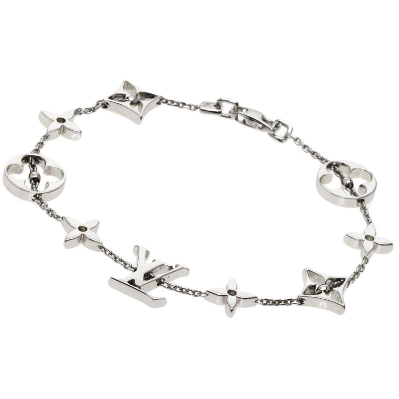 Louis Vuitton Brasserie Monogram Bracelet K18 White Gold Ladies LOUIS VUITTON - Logoexplore