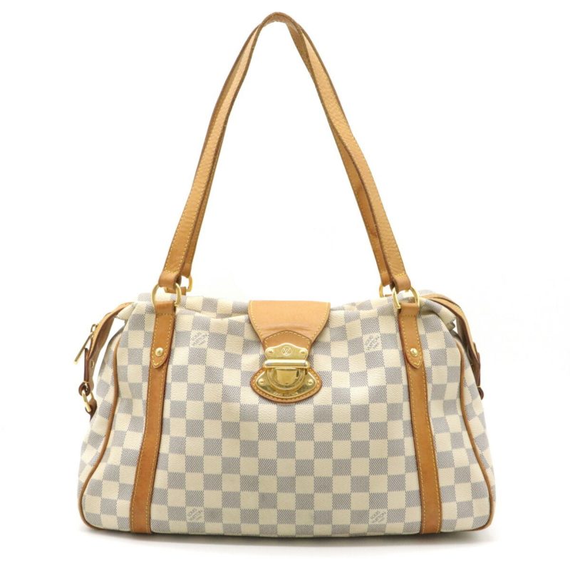 LOUIS VUITTON Damier Azur Stresa PM Tote Bag Shoulder Thoth N42220 - Logoexplore