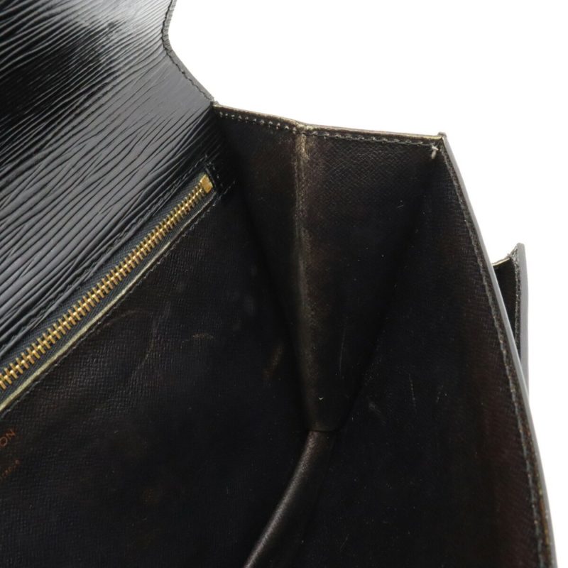 LOUIS VUITTON Epi Pochette Serie Dragonne Second Bag Noir Black Key Missing M52612 - Logoexplore - Image 7