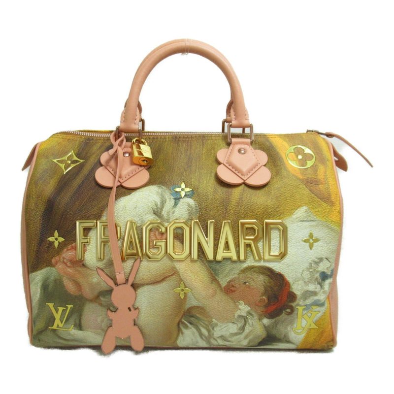 LOUIS VUITTON Fragonard Speedy 30 handbag Pink Masters collection PVC coated canvas M43307 - Logoexplore