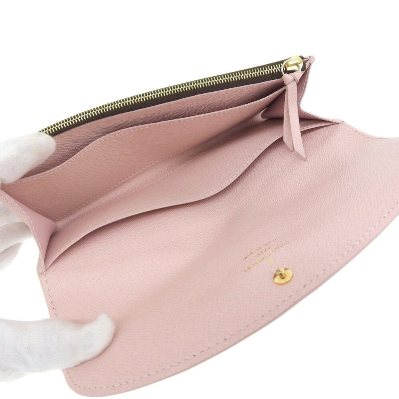 Louis Vuitton Damier Portefeuille Long Wallet with Kaisahock Pink Rose Ballerine N61227 - Logoexplore - Image 5
