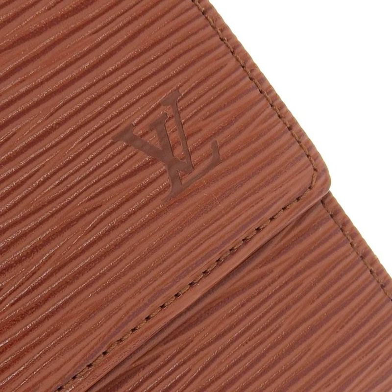 Louis Vuitton Epi Portomone Bie Cult Credit Double Hook Fold Wallet Brown M63483 - Logoexplore - Image 8