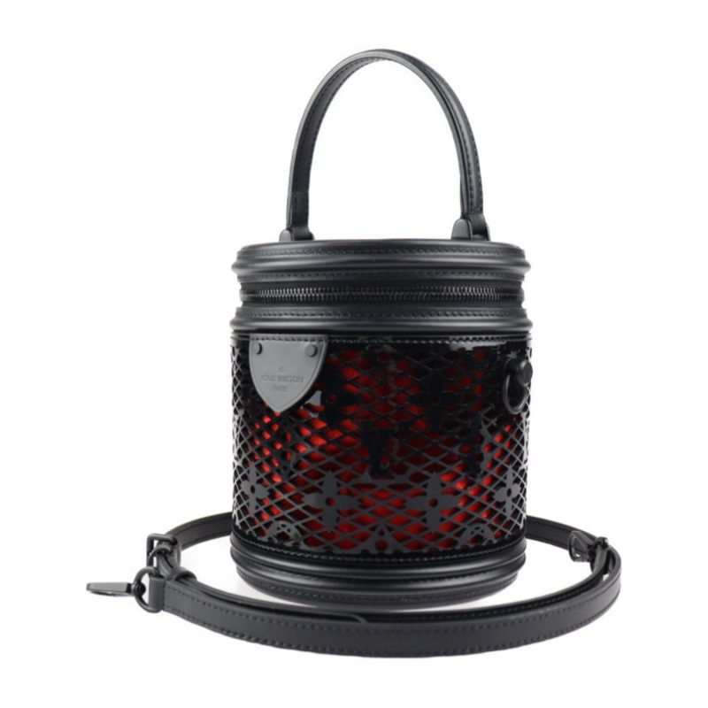 LOUIS VUITTON Cannes Monogram Lace Handbag M20363 Leather Black Vanity Bag 2WAY Shoulder - Logoexplore - Image 2