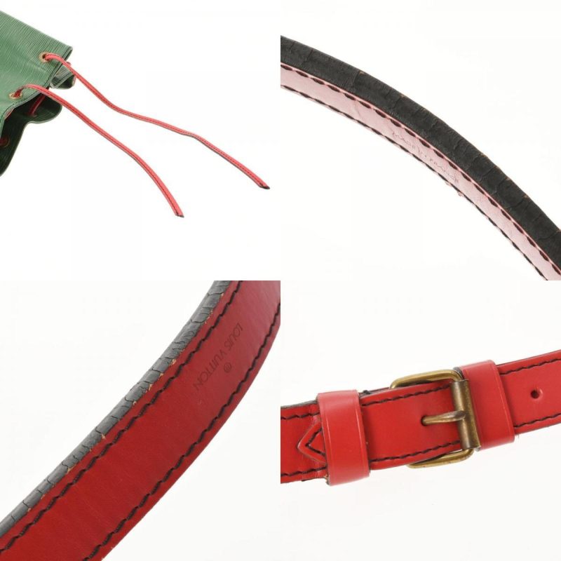 LOUIS VUITTON Epi Petit Noe Bicolor Green / Red M44147 Women's Leather Shoulder Bag - Logoexplore - Image 9