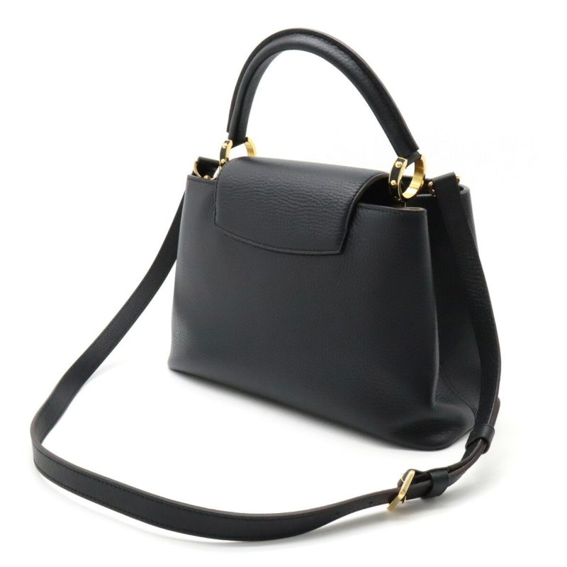 LOUIS VUITTON Capucines MM Handbag Shoulder Bag Taurillon Leather Black M42259 - Logoexplore - Image 2