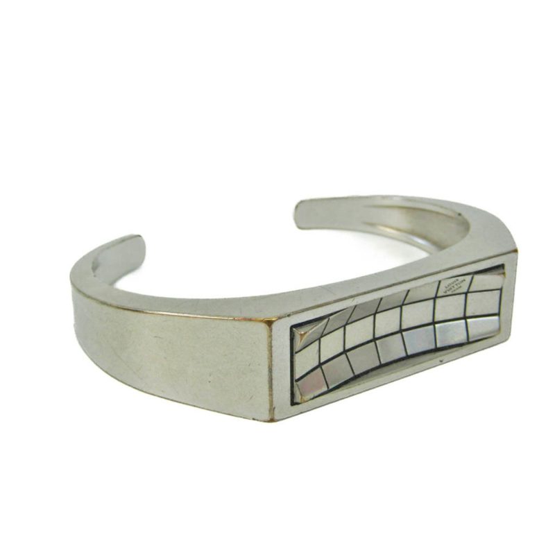 LOUIS VUITTON Damier Stainless Steel Bangle Silver - Logoexplore