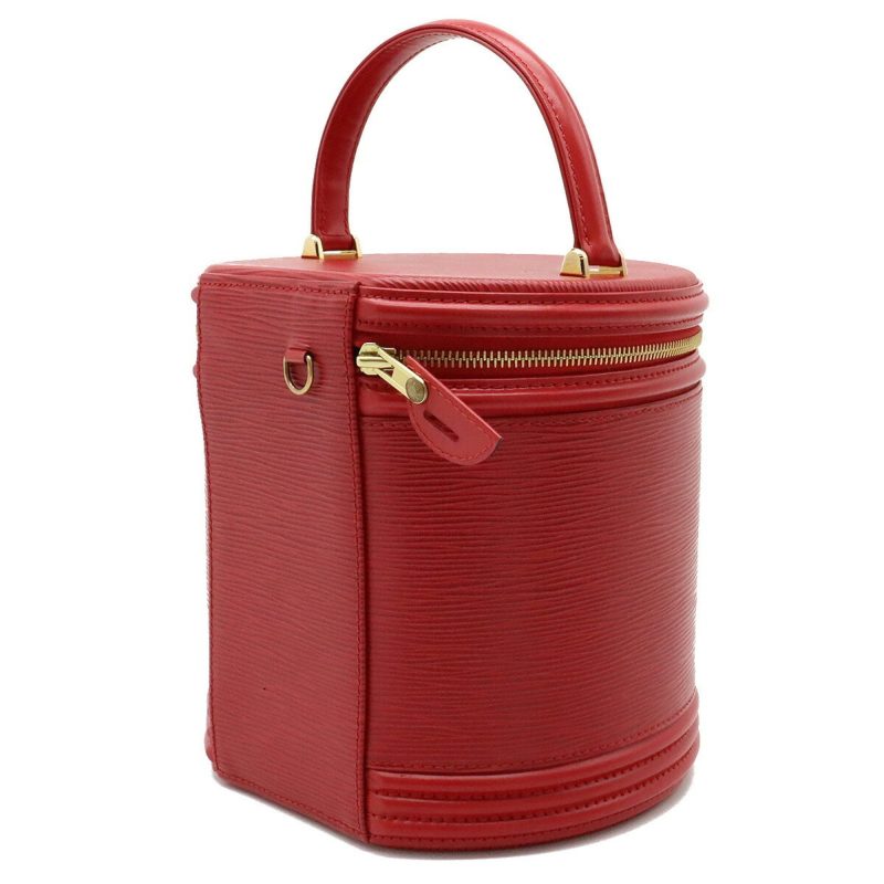 LOUIS VUITTON Epi Cannes Handbag Vanity Bag Leather Red Castilian M48037 - Logoexplore - Image 2