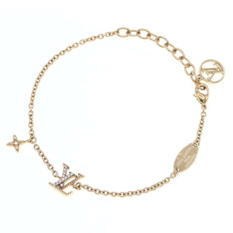LOUIS VUITTON Bracelet LV Iconic M00587 Gold Metal Ladies Flower - Logoexplore
