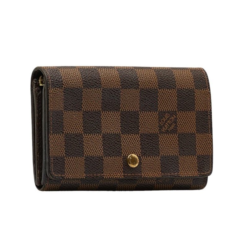 LOUIS VUITTON Damier Portomone Vietresor Bifold Wallet N61730 Brown PVC Leather Women's - Logoexplore - Image 2
