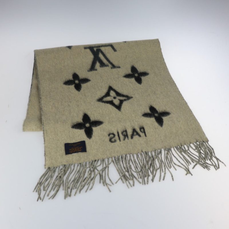 LOUIS VUITTON Escharplay Reykjavik Gradient Muffler M70869 Cashmere 100% Gray - Logoexplore - Image 4