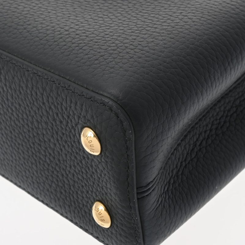 LOUIS VUITTON Capucines MINI Noir M56071 Women's Taurillon Leather Handbag - Logoexplore - Image 9