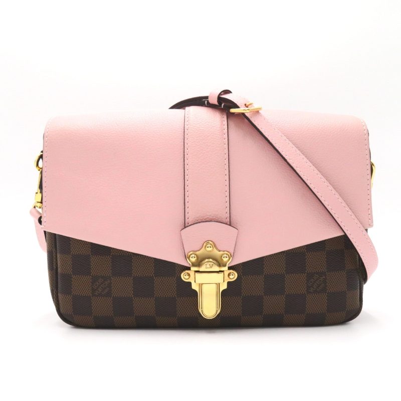 LOUIS VUITTON Brown Pink Magnolia Damier PVC coated canvas leather N44244 - Logoexplore